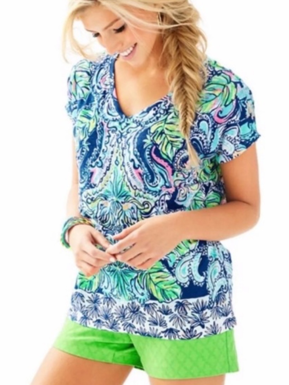 Lilly Pulitzer Hartwell linen top/SM